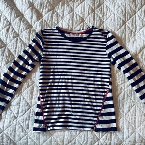 Summer & Sage GUC Navy Striped Ling Sleeve Jersey Top